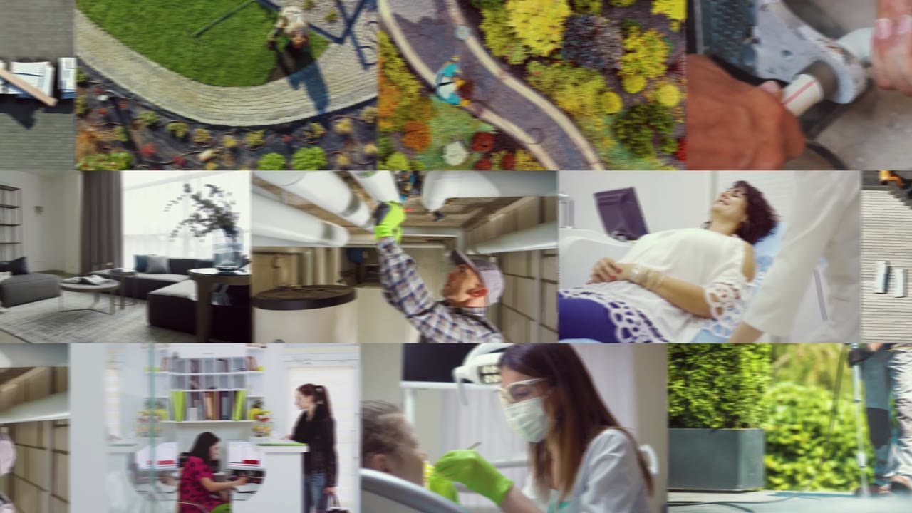 Social media video content collage